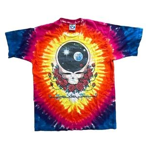 Liquid Blue Grateful Dead Space Your Face Tie Dye T Shirt Sz L 1992 Rich Normand